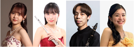 石口あみ（ピアノ）、高垣さらら（フルート）、鈴木大（クラリネット）、梅澤ゆきの（ソプラノ）